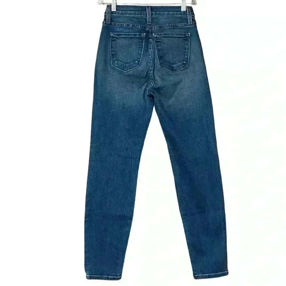 Judy Blue Mom Jeans 1 (Waist 23) Medium Wash High Waisted Whiskering Relaxed Fit - Picture 2 of 10